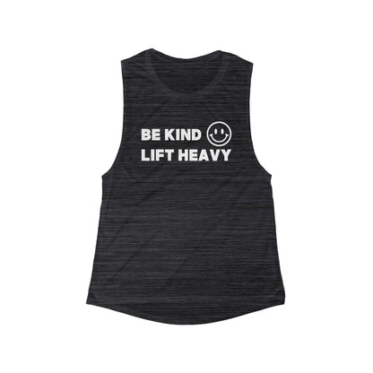 Bella+Canvas – Women’s 65/35 Poly/Viscose Flowy Scoop Muscle Tank - Be Kind - K Fit Body