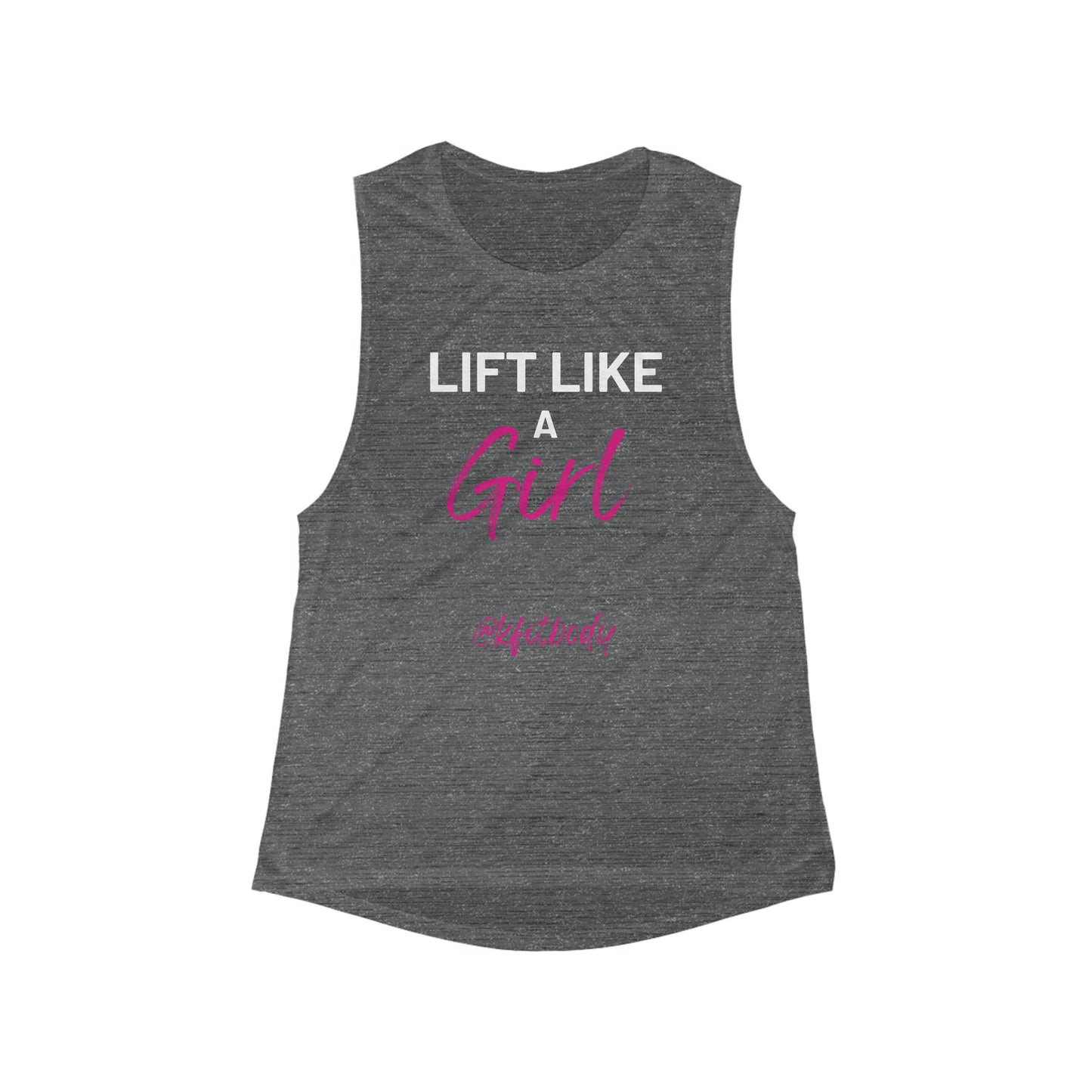 Women’s 65/35 Poly/Viscose Flowy Scoop Muscle Tank - Bella+Canvas _ Lift Like a Girl - K Fit Body