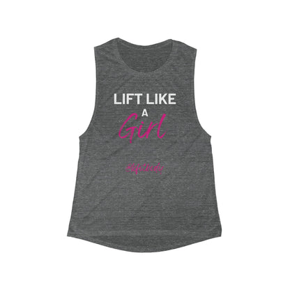 Women’s 65/35 Poly/Viscose Flowy Scoop Muscle Tank - Bella+Canvas _ Lift Like a Girl - K Fit Body
