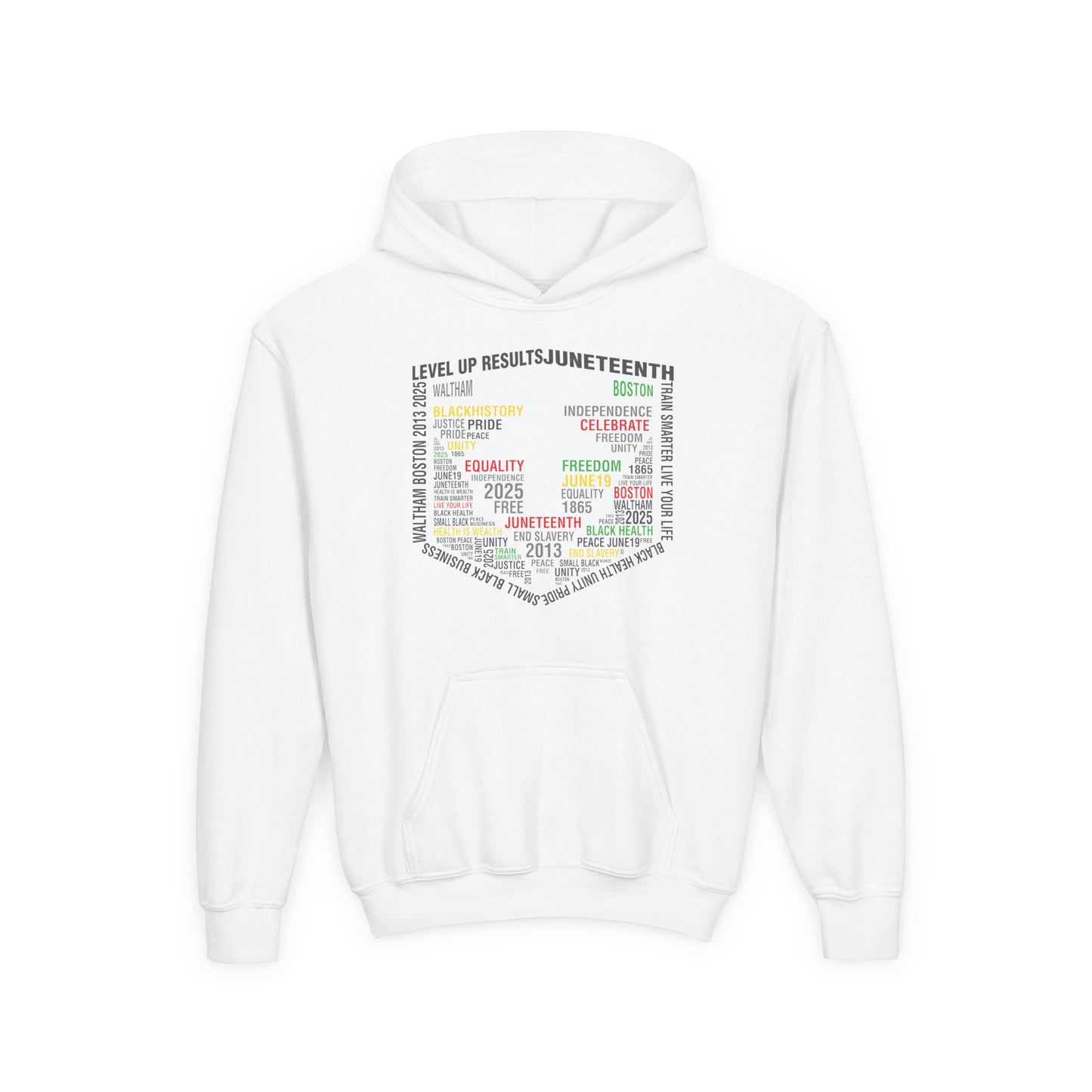 Youth Comfort Soft Hoodie - Juneteeth - Level Up Fitness