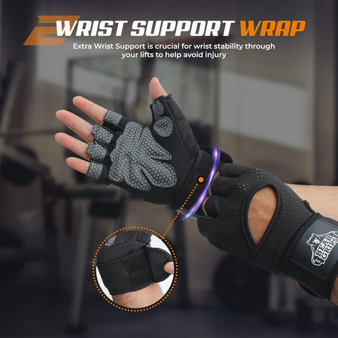 Workout Gloves for Exercise, Increased Grip, Protection