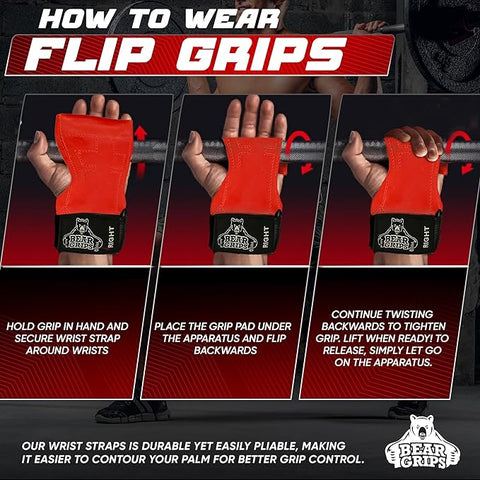 Workout Grips With Wrist Straps
