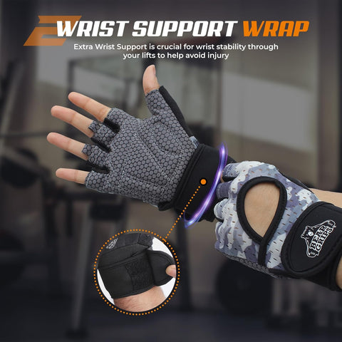 Workout Gloves for Exercise, Increased Grip, Protection