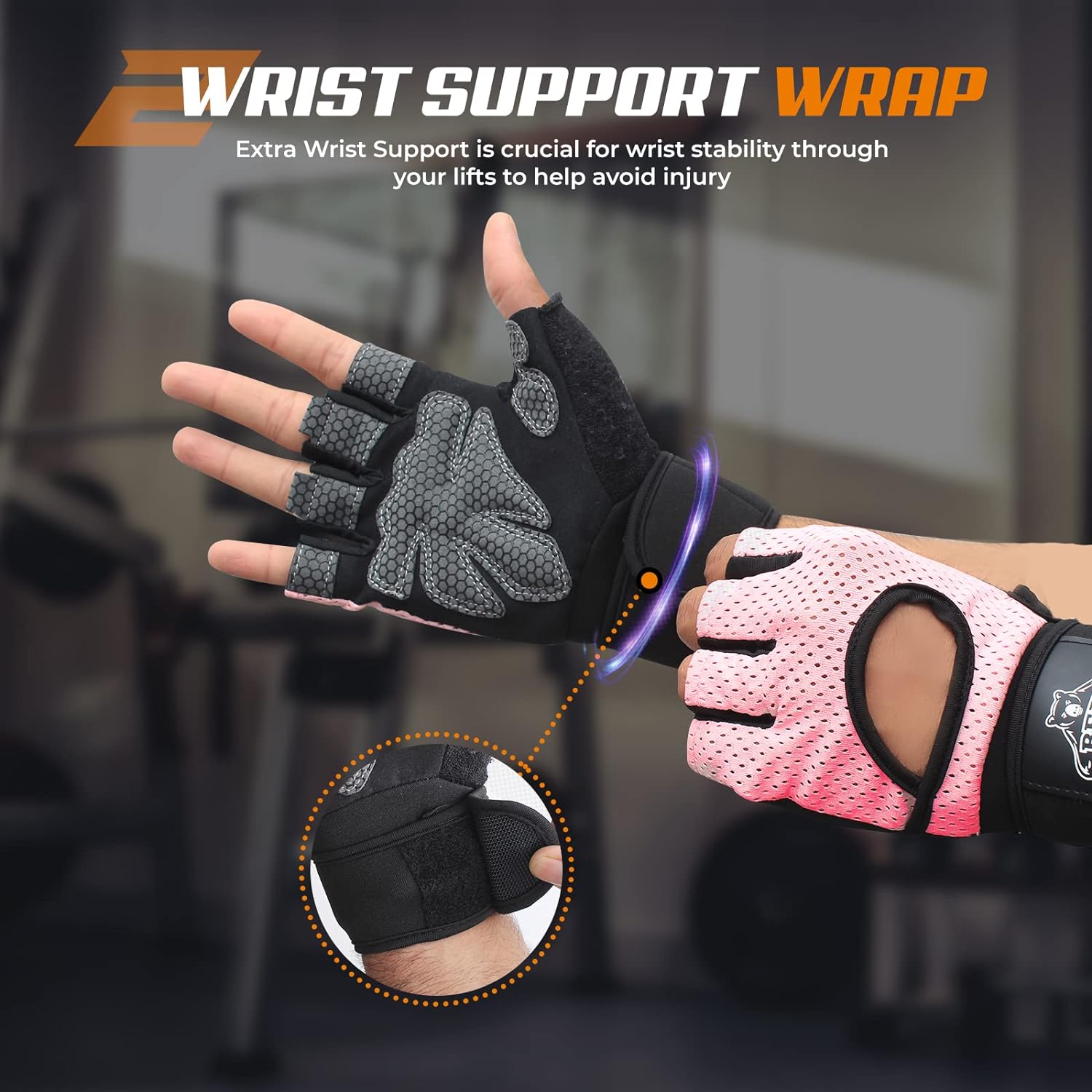 Workout Gloves for Exercise, Increased Grip, Protection
