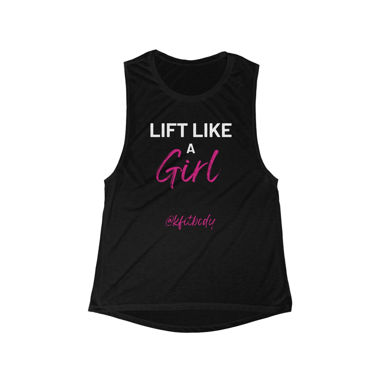 Women’s 65/35 Poly/Viscose Flowy Scoop Muscle Tank - Bella+Canvas _ Lift Like a Girl - K Fit Body