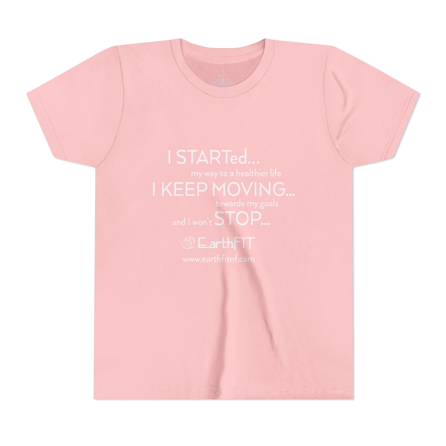 Youth Airlume Cotton Athletic  Tee - Keep Moving- EarthFit