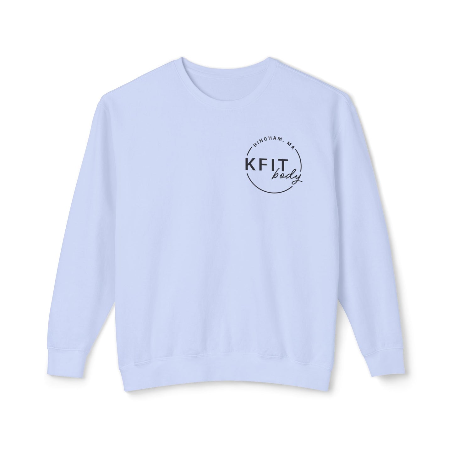 K Body Fit Mock Up Opt 2 - Comfort Colors - Unisex Lightweight Crewneck Sweatshirt - Black - Bold