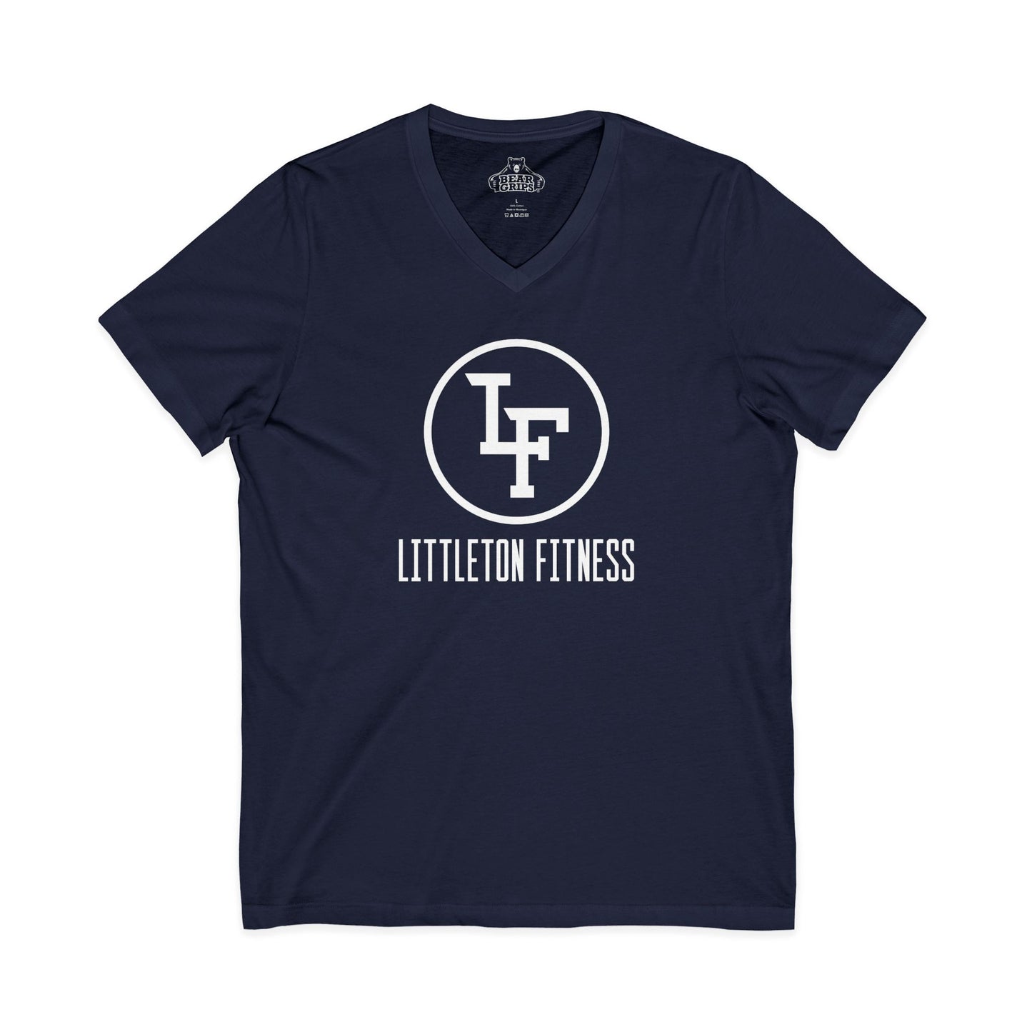 Unisex 100% Cotton V-Neck Tee - Littleton Fitness