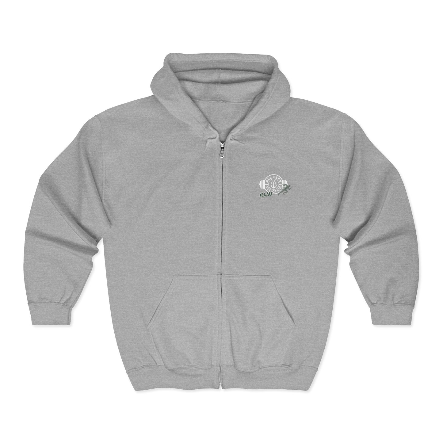 Classic Zip-Up Hoodie - AEFC : Run Club -All Else Fit Club