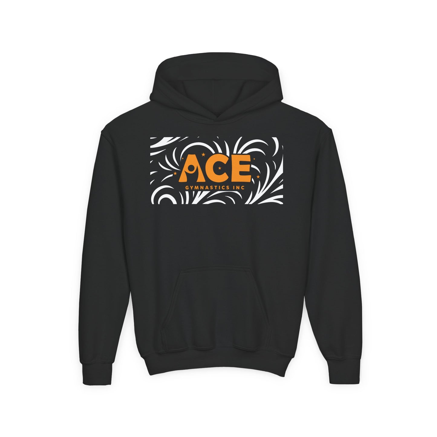 Youth Comfort Soft Hoodie - Pattern - Ace Gymnastics