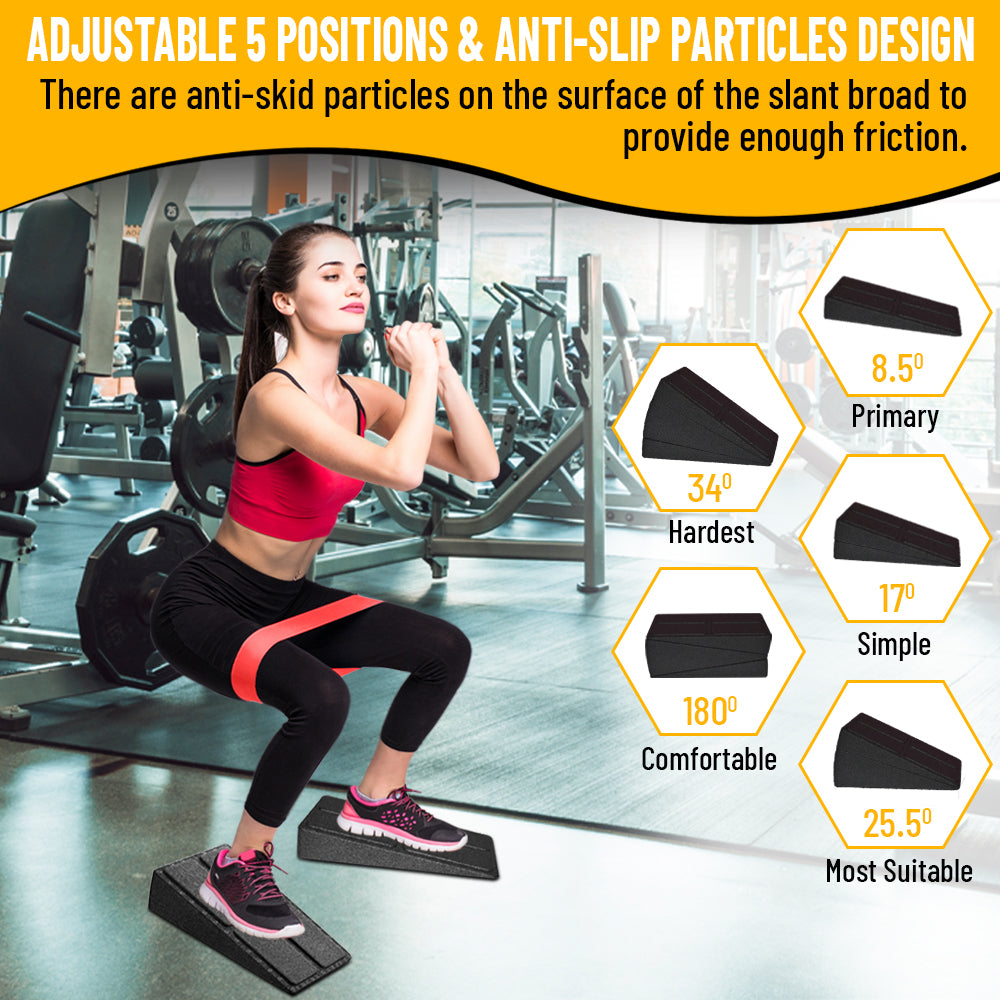 Squat Wedge - Two Styles - Calf Stretching - Mobility - Squats - Leg Strengthener