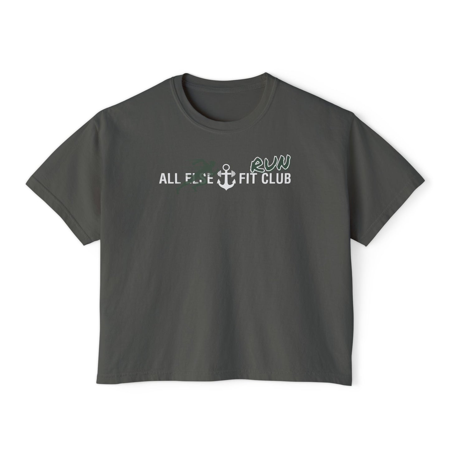 Women’s Oversized Boxy Tee - AEFC : Run Club -All Else Fit Club