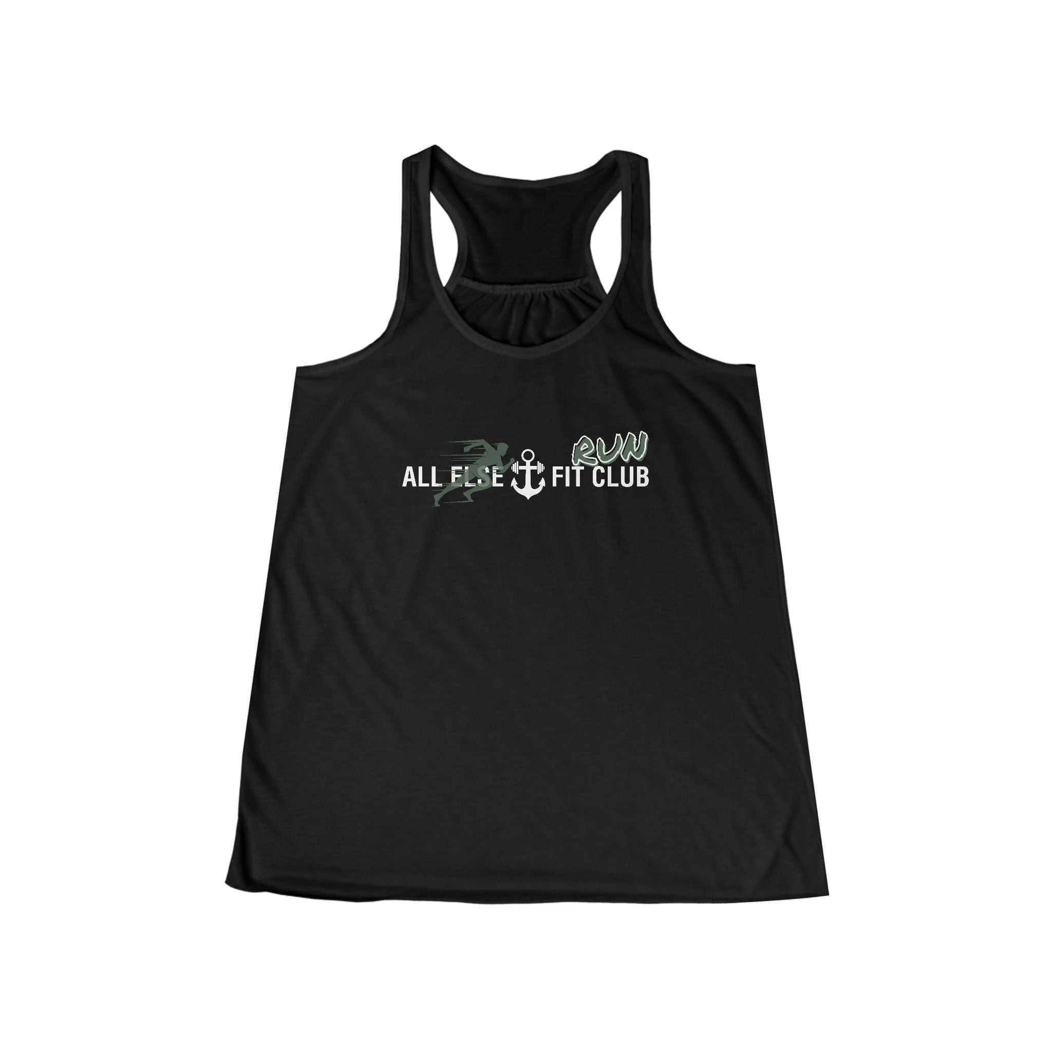 Ladies Flowy Racerback Tank - AEFC : Run Club -All Else Fit Club