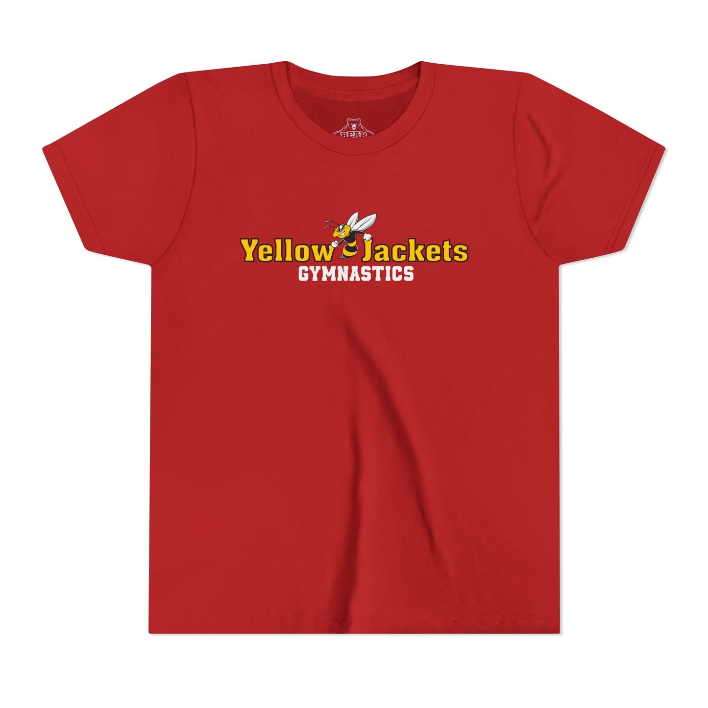 Youth Airlume Cotton Athletic  Tee - Yellow Jackets Gymnastics