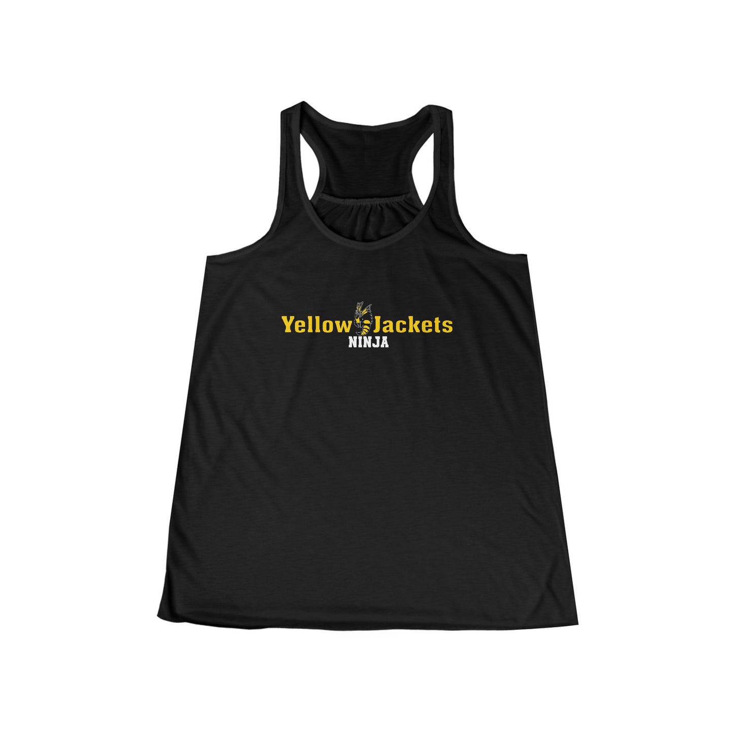 Ladies Flowy Racerback Tank - Yellow Jackets Ninja