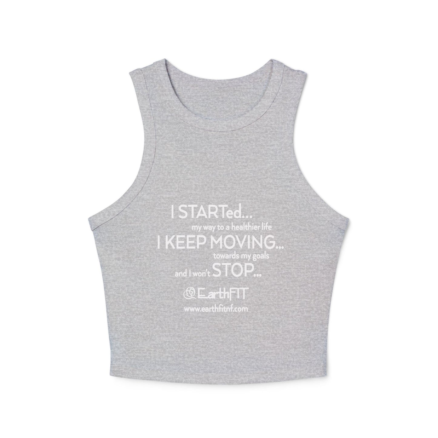 Ladies Ribbed Tank -  Keep Moving- EarthFit
