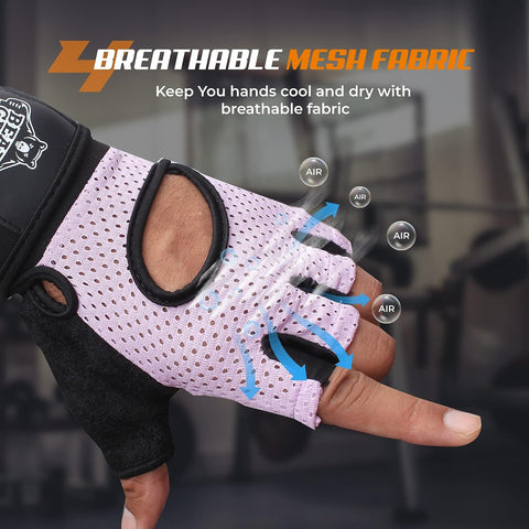 Workout Gloves for Men and Women, Exercise Gloves for Weight Lifting,  Cycling, Gym, Breathable with Palm Protection and Gym Training for Weight