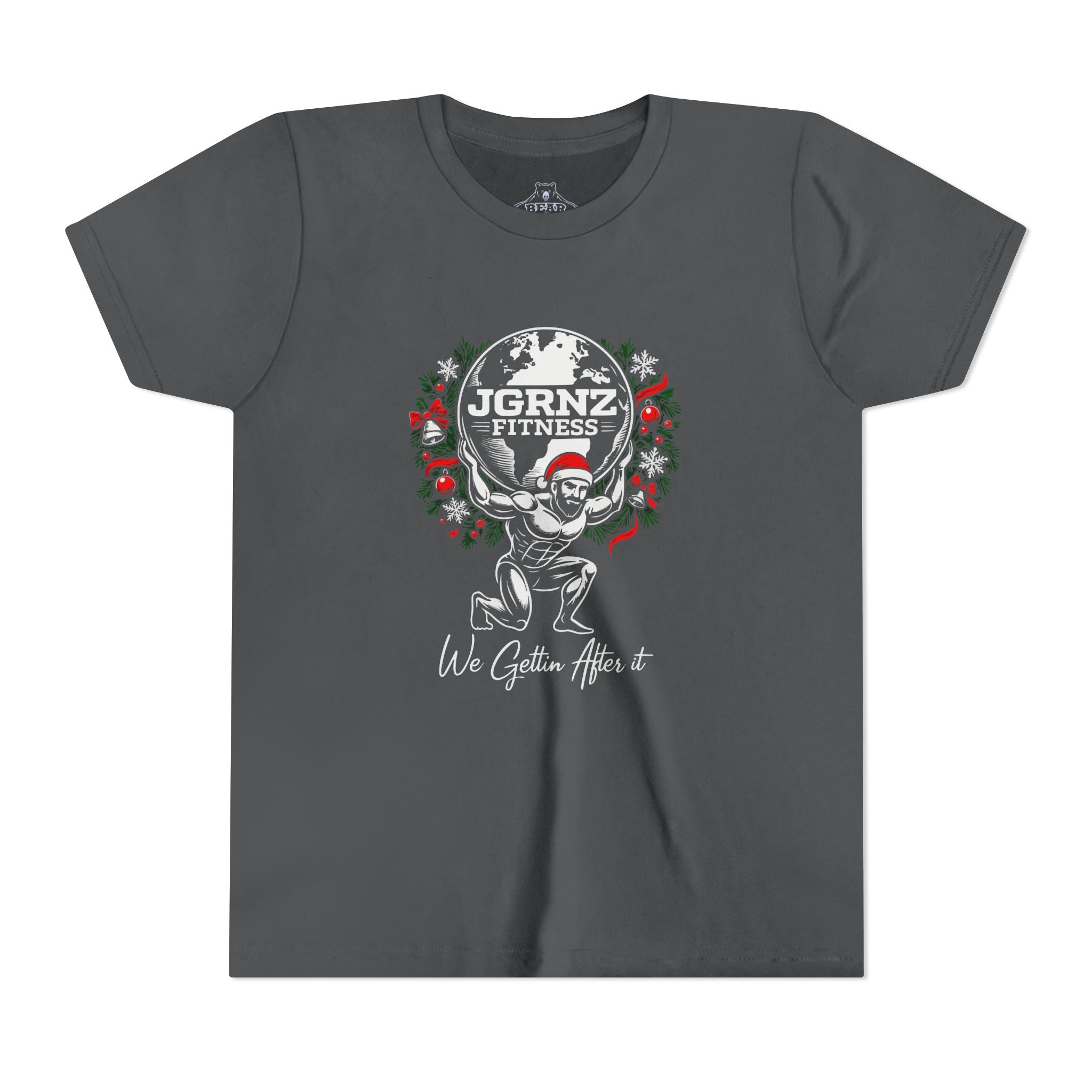 Youth Airlume Cotton Athletic  Tee - Christmas- JGRNZ FITNESS