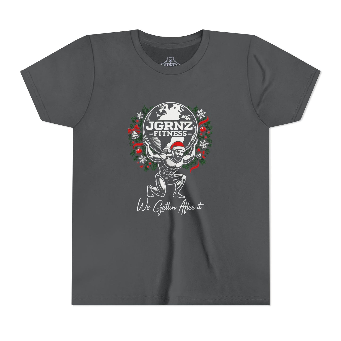 Youth Airlume Cotton Athletic  Tee - Christmas- JGRNZ FITNESS