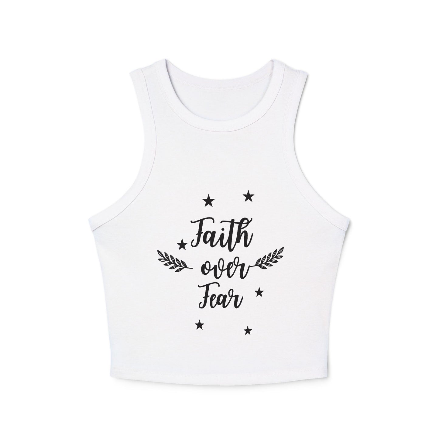 Ladies Ribbed Tank - Faith Over Fear-Faith N Fit