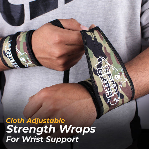 Strength Wraps Cloth Wrist Wraps - For WODs, Weightlifting, Olympic Lifting, Wrist Support
