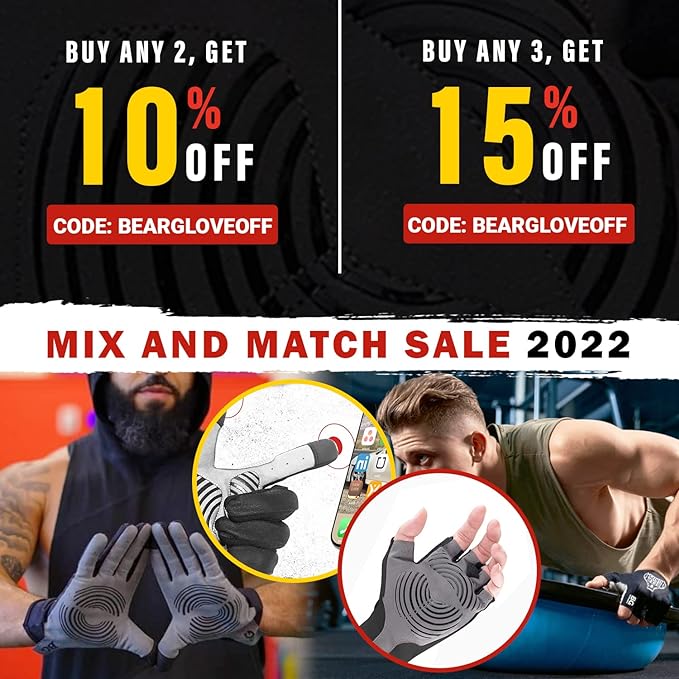 Workout Gloves for Exercise, Increased Grip, Protection