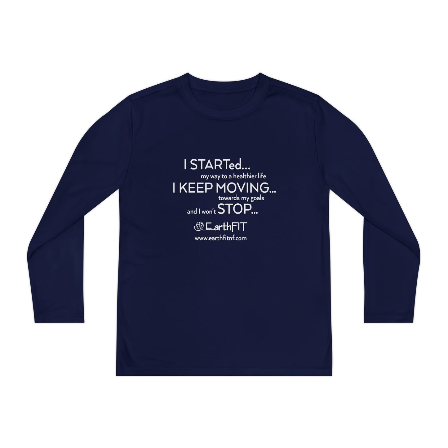 Youth Performance Long Sleeves - Keep Moving- EarthFit