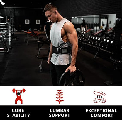 3 Layer Weight Lifting Belt - Auto Locking Gym Belt for Men and Women