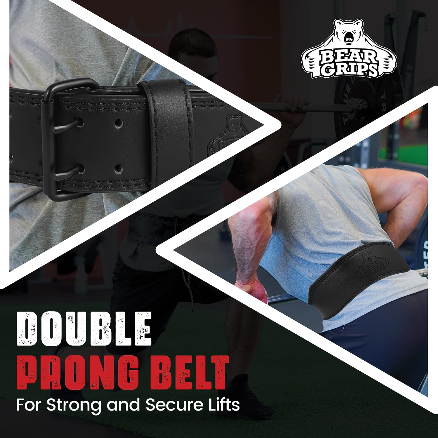 7mm Leather Belt - Padded Back Support - Contour Shape - Double Prong