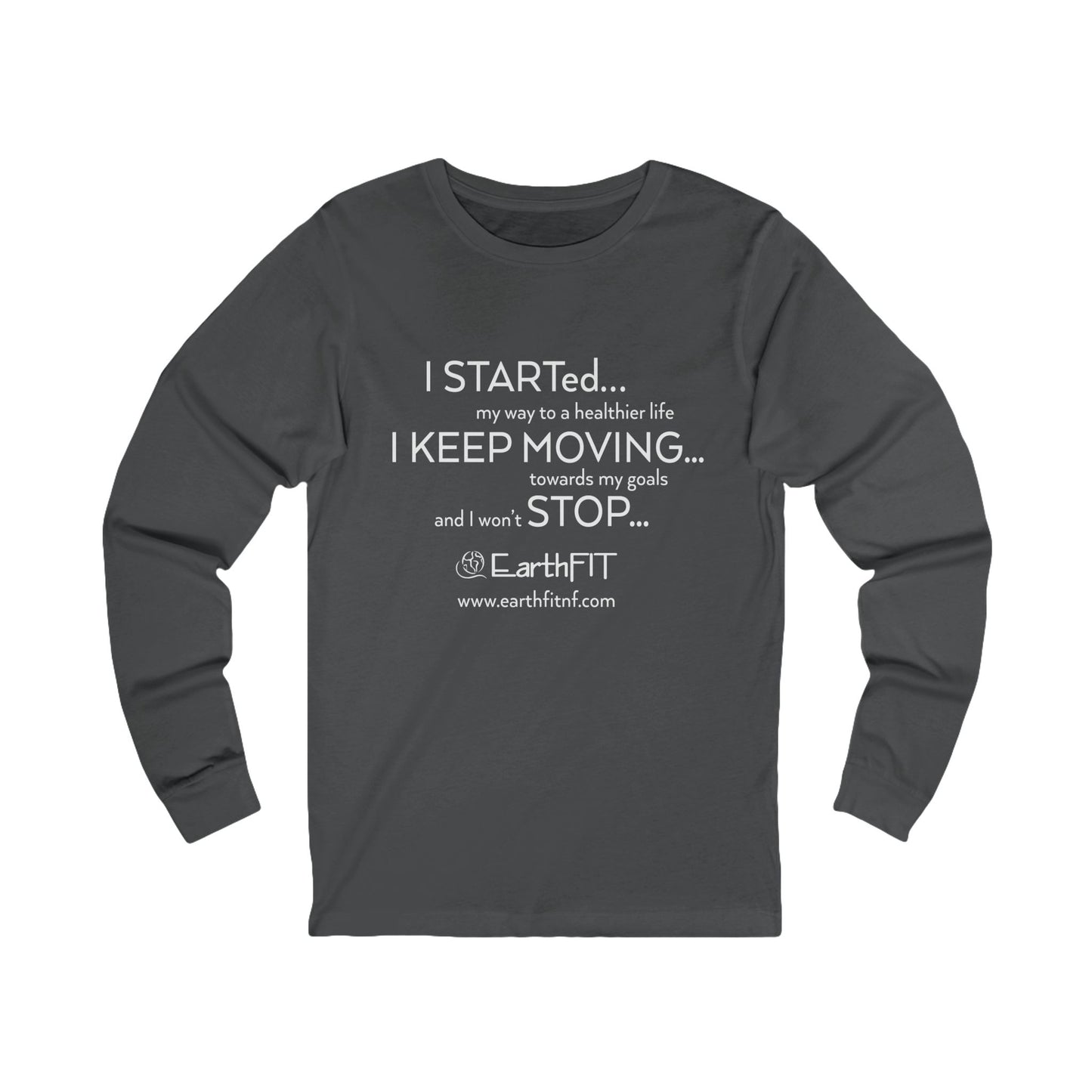 Long Sleeve Cotton Shirt -  Keep Moving- EarthFit