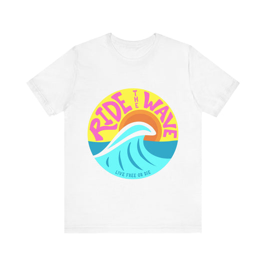 Airlume Cotton Athletic Tee - Ride the Wave