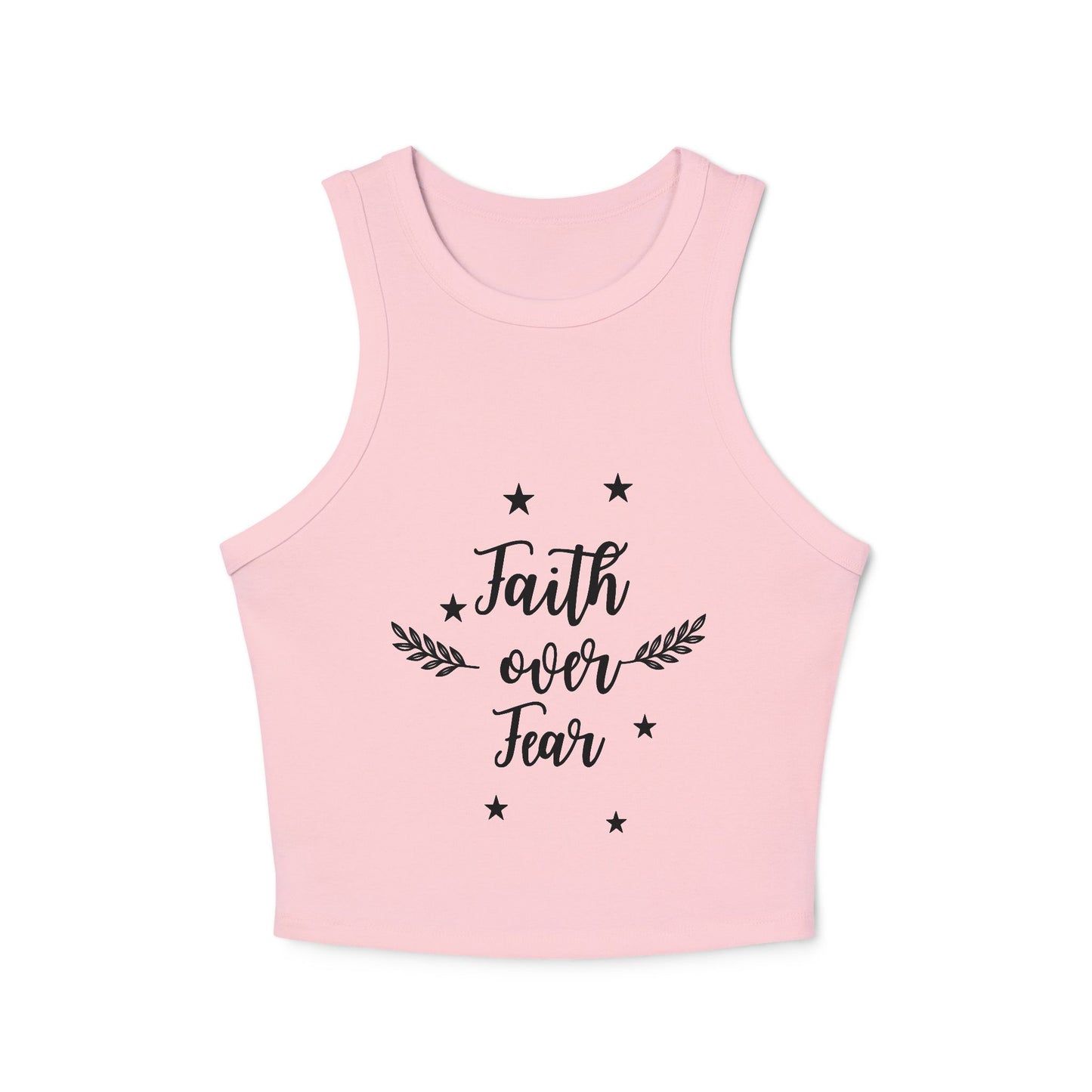 Ladies Ribbed Tank - Faith Over Fear-Faith N Fit