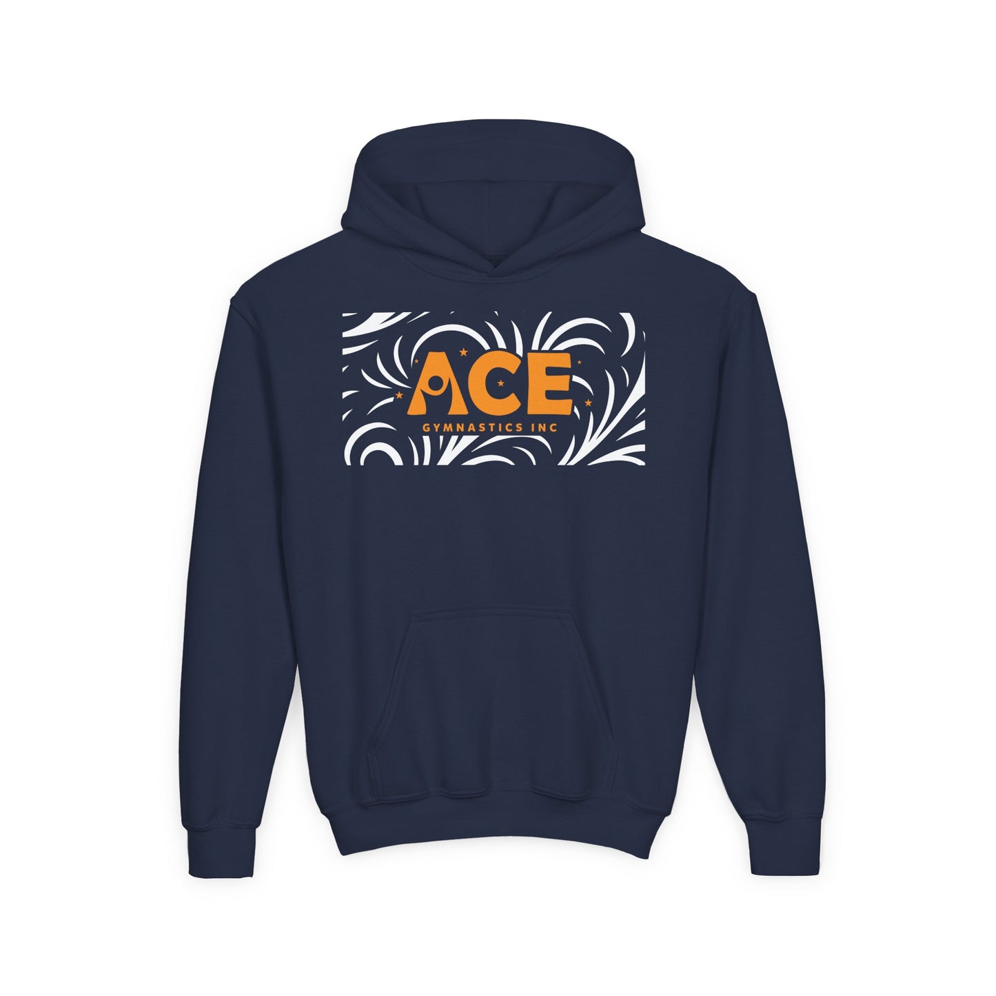 Youth Comfort Soft Hoodie - Pattern - Ace Gymnastics