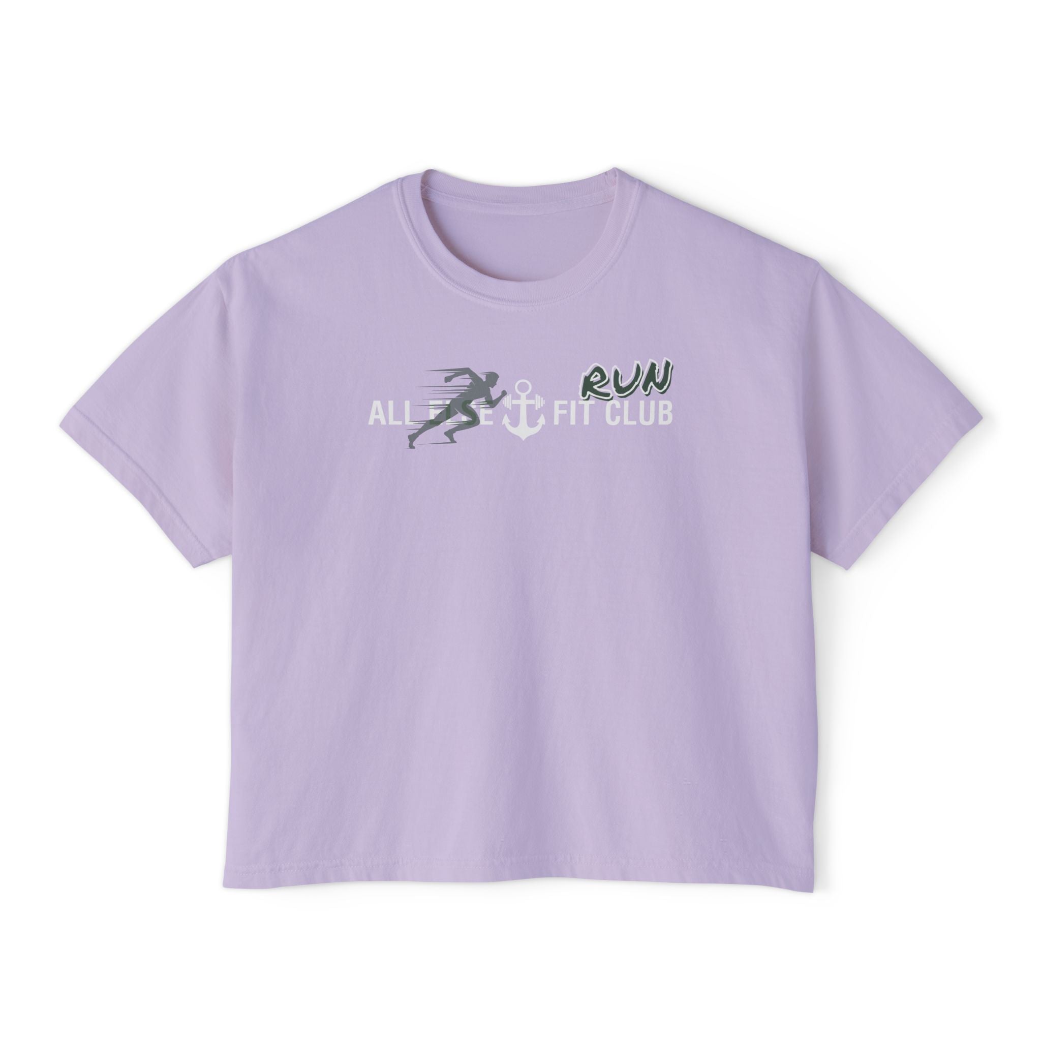 Women’s Oversized Boxy Tee - AEFC : Run Club -All Else Fit Club
