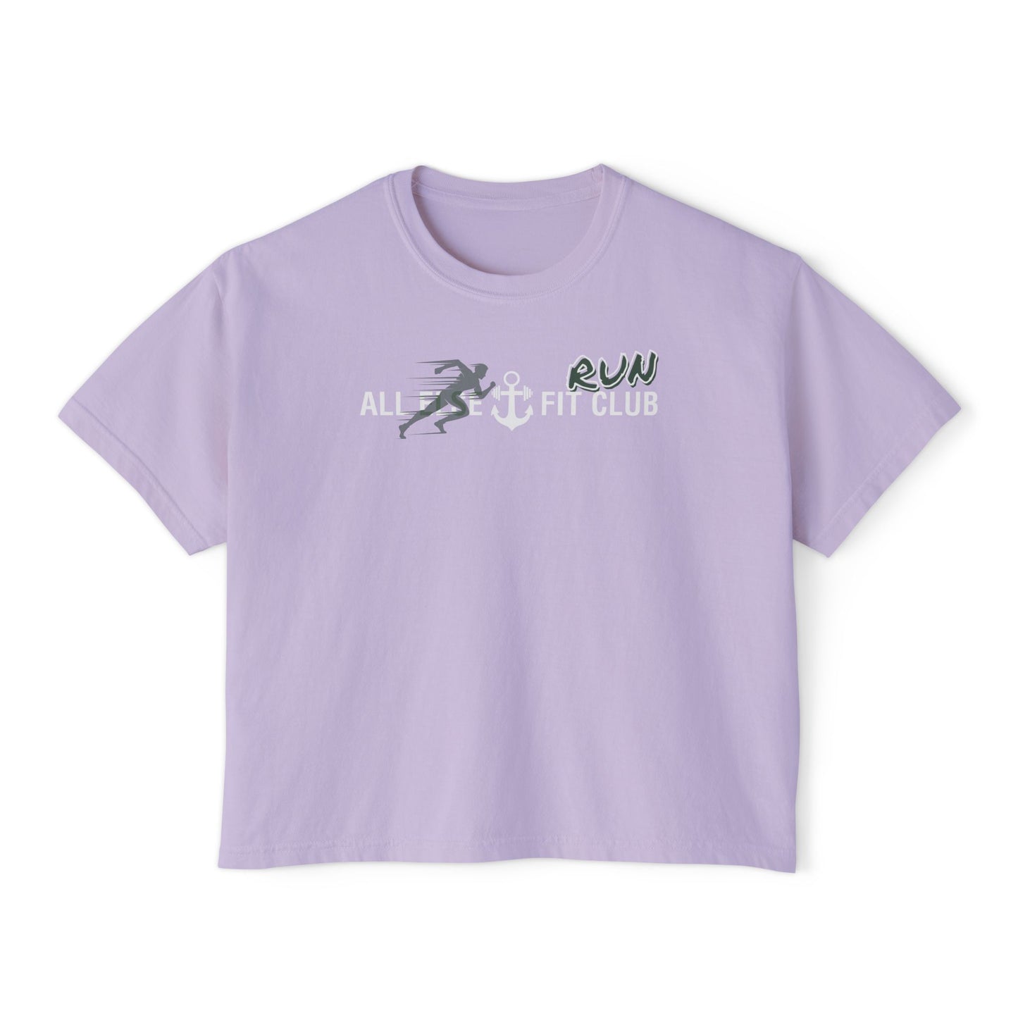 Women’s Oversized Boxy Tee - AEFC : Run Club -All Else Fit Club