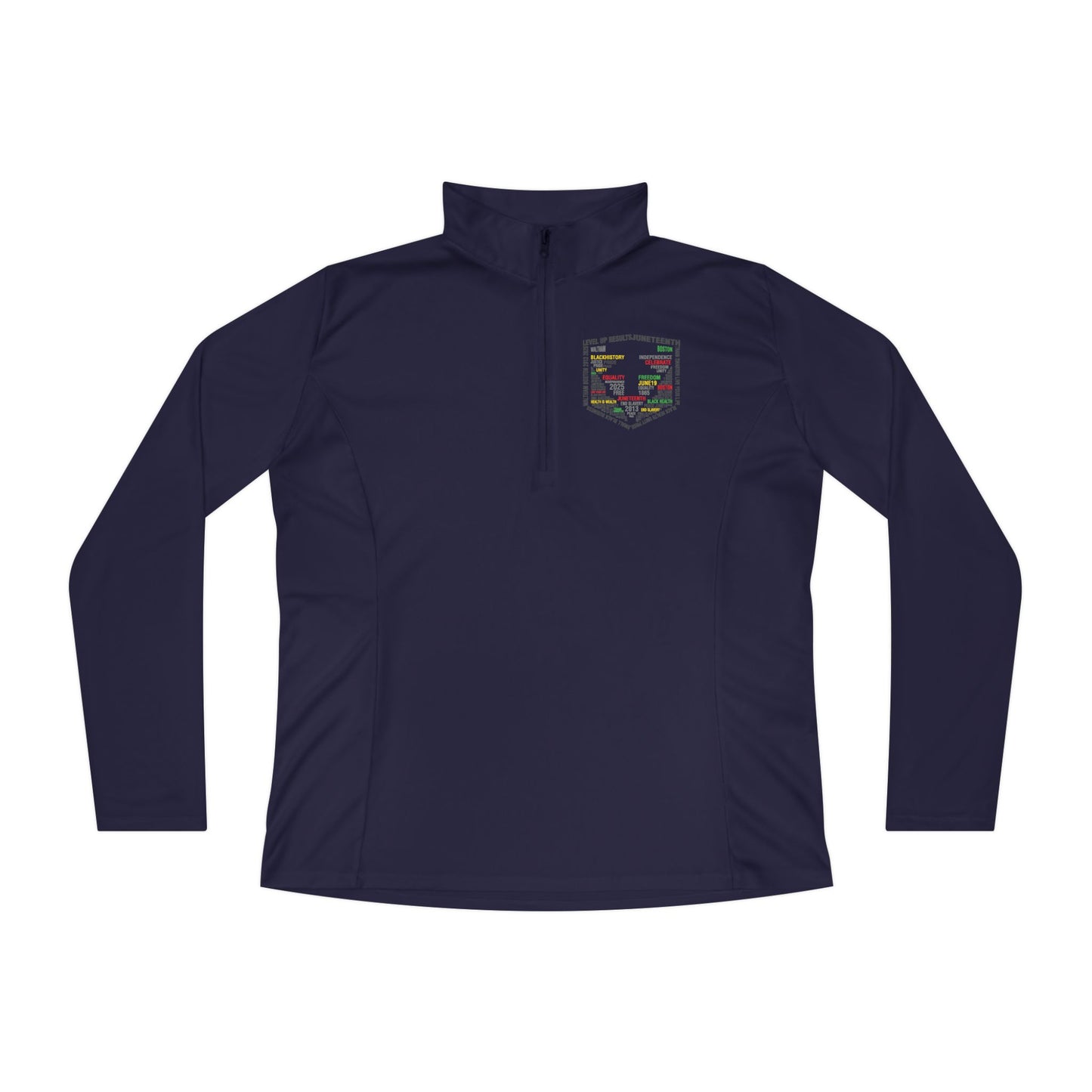Ladies’ Quarter-Zip Pullover - Juneteeth - Level Up Fitness