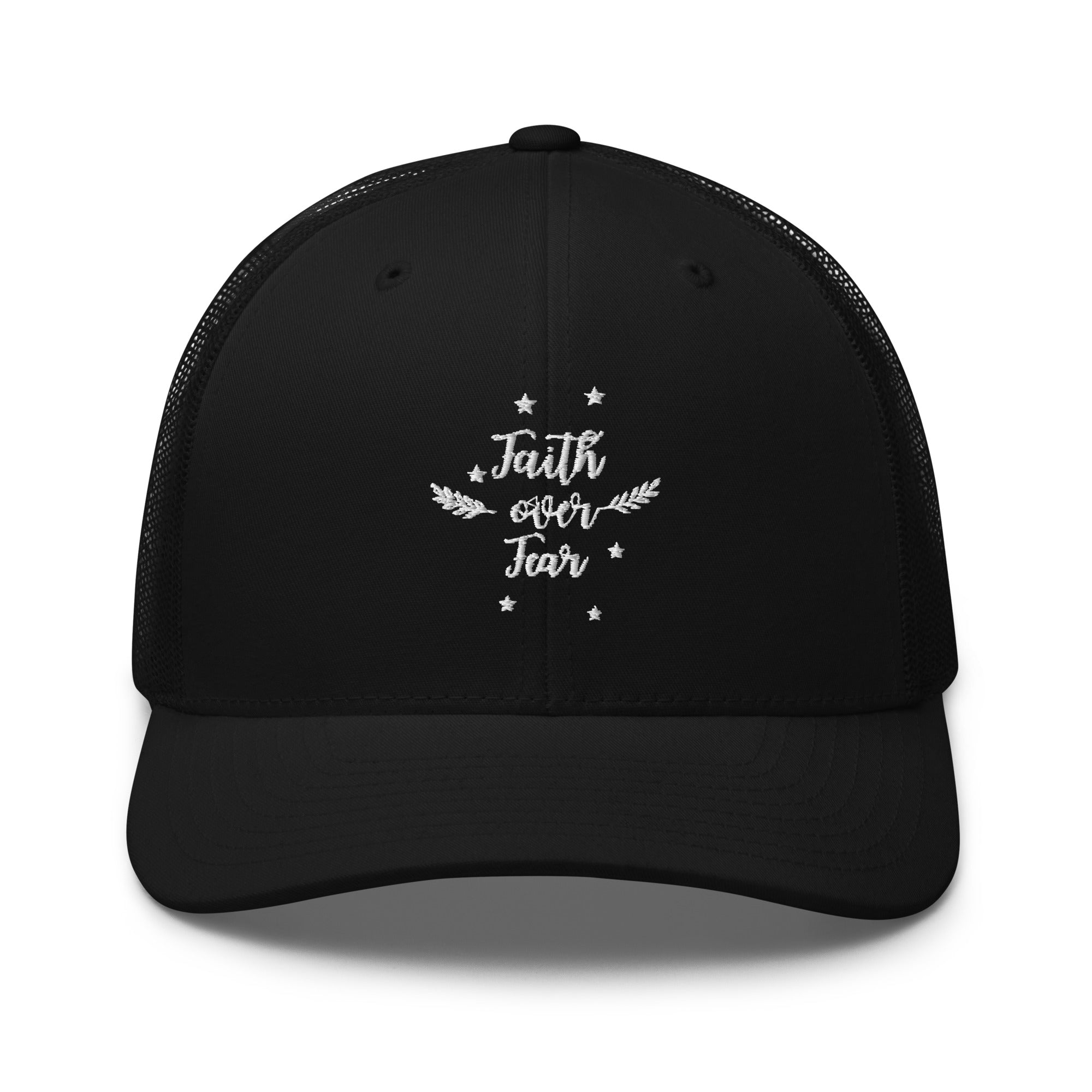 Mesh Snap Back Gym Hat- Faith Over Fear-Faith N Fit