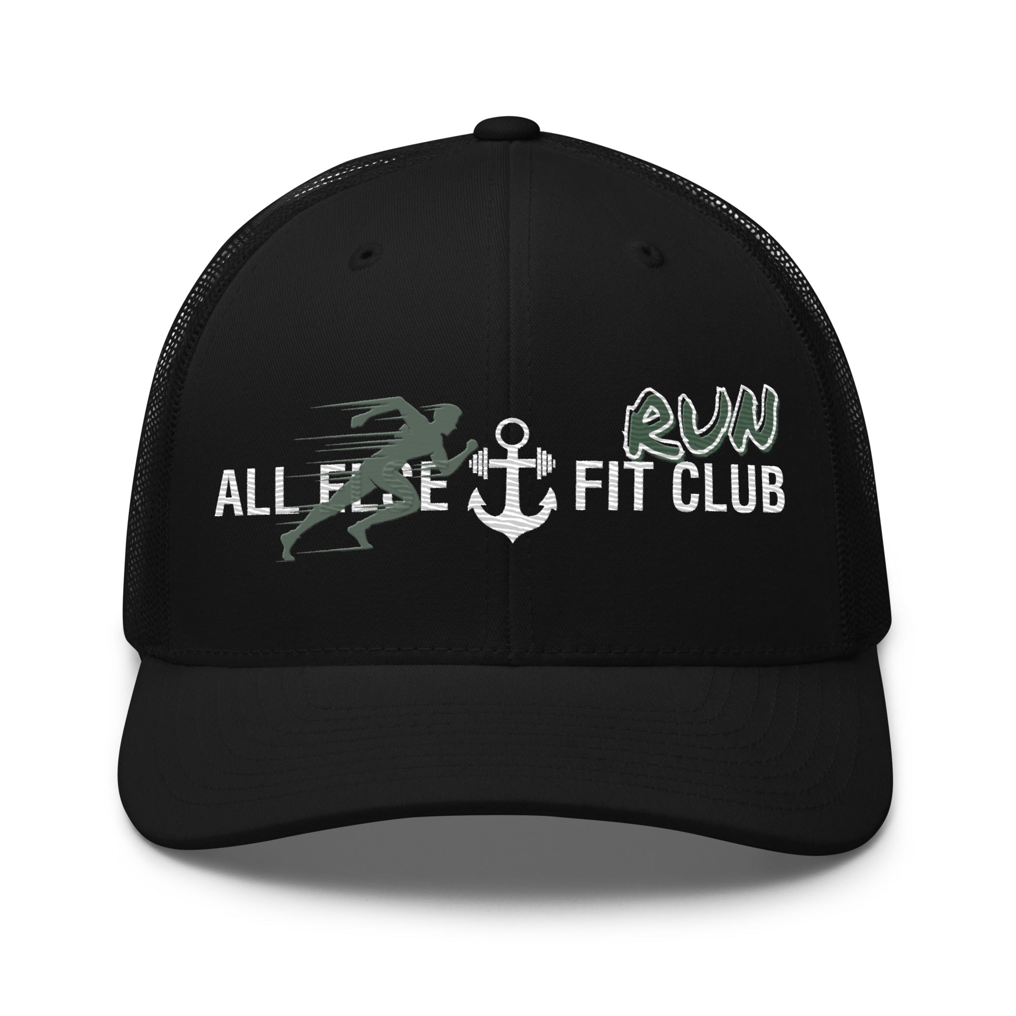 Mesh Snap Back Gym Hat-Run Club -All Else Fit Club